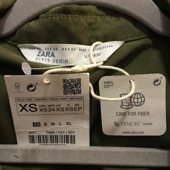 Zara Tencel Shirt Dress - Picture 2 of 4